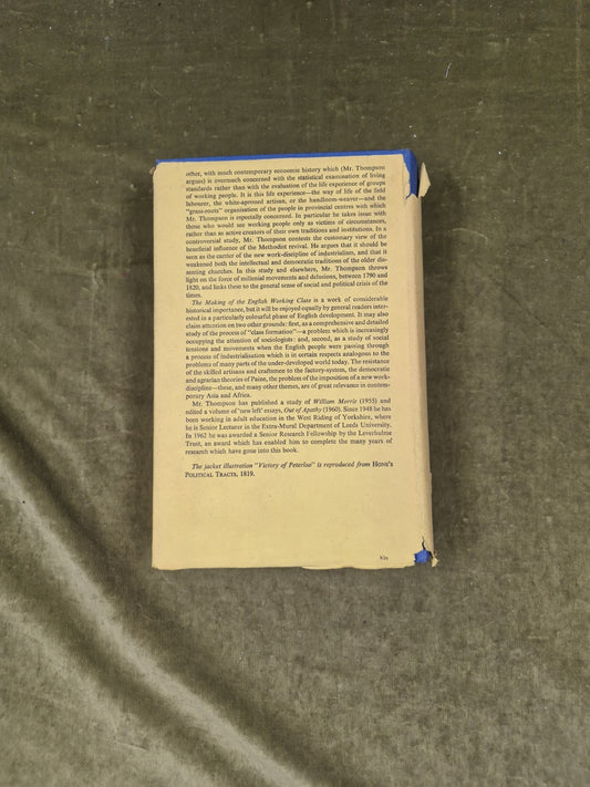 The Making of the English Working Class - E P Thompson, Victor Gollancz 1965 3rd1