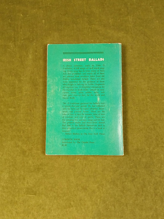 Irish Street Ballads by Colm O’Lochlainn 1960 Corinth Paperback1