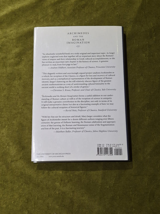 Archimedes and the Roman Imagination - Mary Jaeger Hardback DJ1