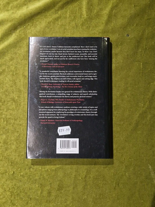MISSING THE REVOLUTION: Darwinism for Social Scientists - Jerome H Barkow HB DJ1