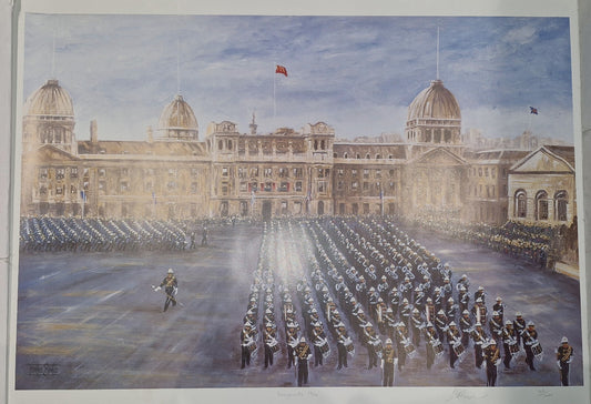 Horseguards 1964 By Terence Brind Limited Edition Print Signed. Parade Painting.1