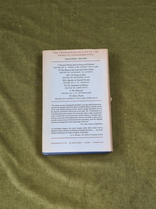 The Poems of Alexander Pope in 1 Volume - ed. John Butt, Methuen 1963 with DJ1