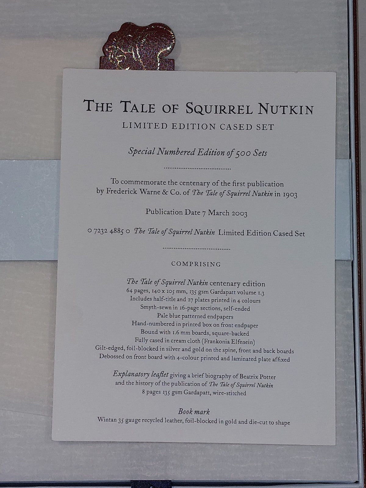 Beatrix Potter 100 Years of Squirrel Nutkin Cased Book Box Ltd Print Centenary 5