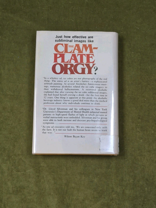 The Clam-Plate Orgy - Wilson Bryan Key , Prentice Halll 1980 1st/2nd 1980 Ex Lib1