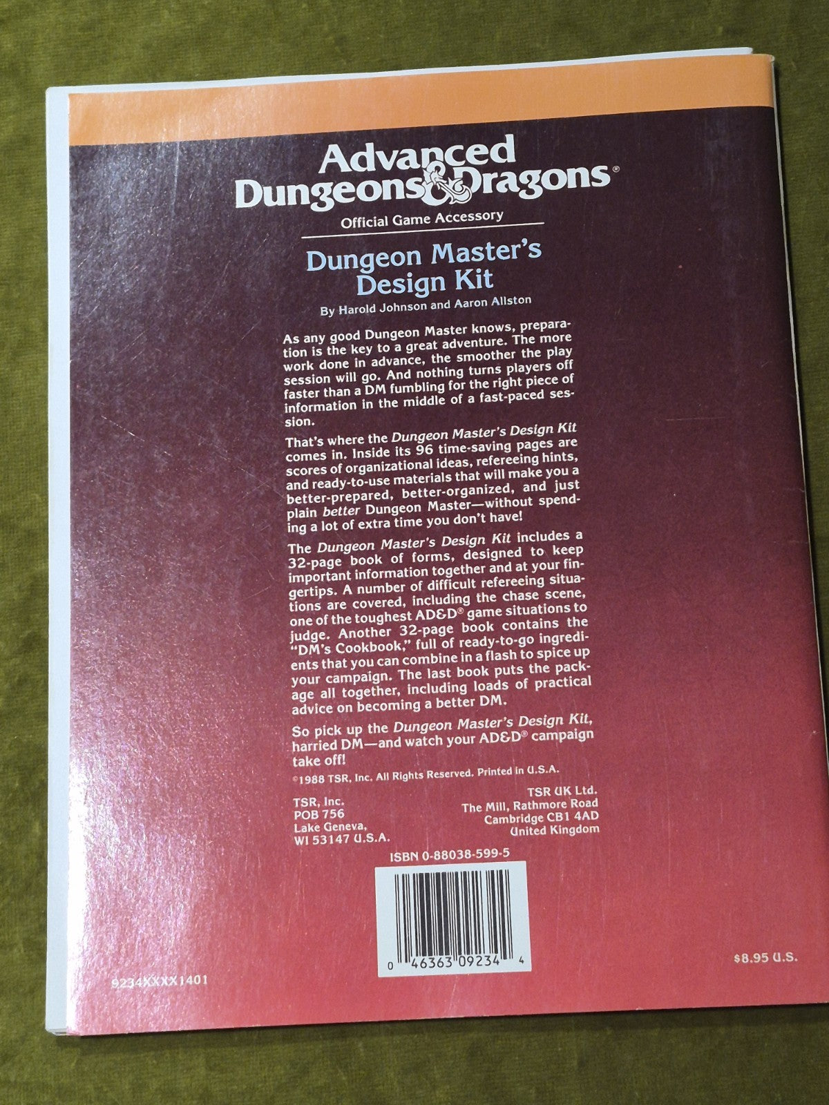 Advanced Dungeons And Dragons Dungeon Masters Design Kit3
