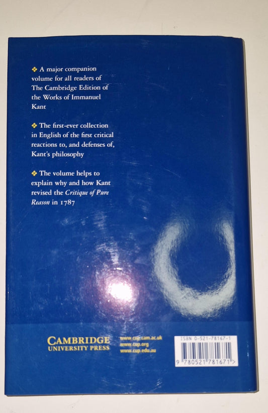 Kant's Early Critics : Empiricist Critique of the Theoretical Philosophy 2000 1