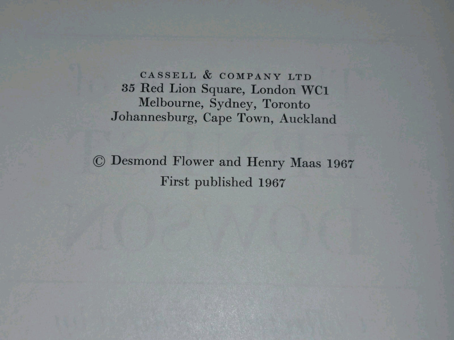 The Letters of Ernest Dowson 1967 Desmond Flower Henry Maas4