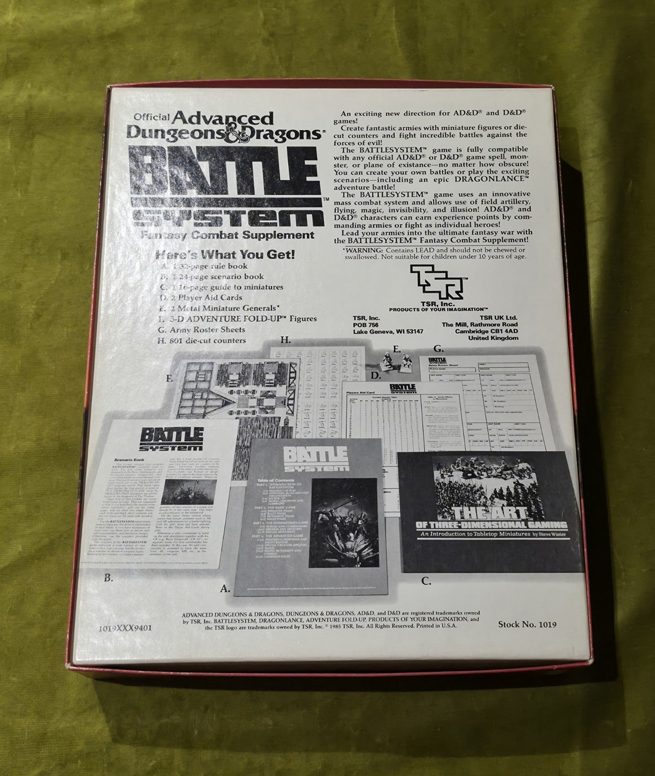 Advanced Dungeons & Dragons Battle System Supplement complete with figures5