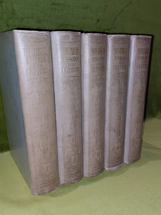 Essays Of Montaigne Charles Cotton (1923) Complete 5 Volumes Navarre Society 1