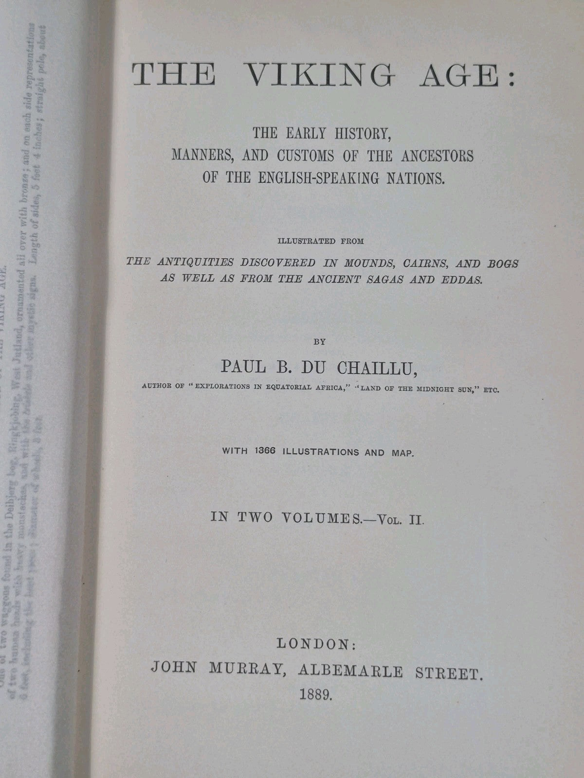 The Viking Ages Du Chaillu Paul B 2 Vol 18896