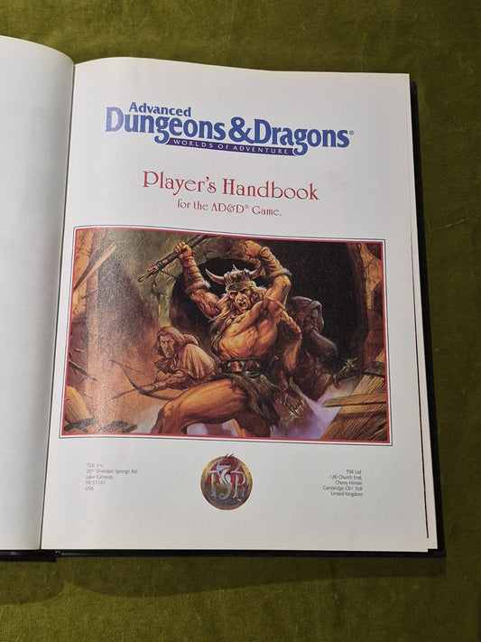 ADVANCED DUNGEONS & DRAGONS - PLAYER'S HANDBOOK - 2159 - HARDBACK - 1995 - TSR1