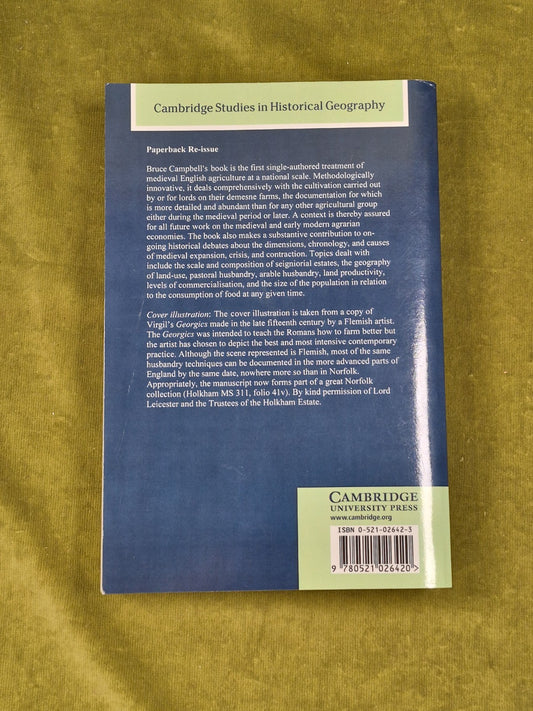 English Seignorial Agriculture - Buce M S Campbell , Cambridge 20081