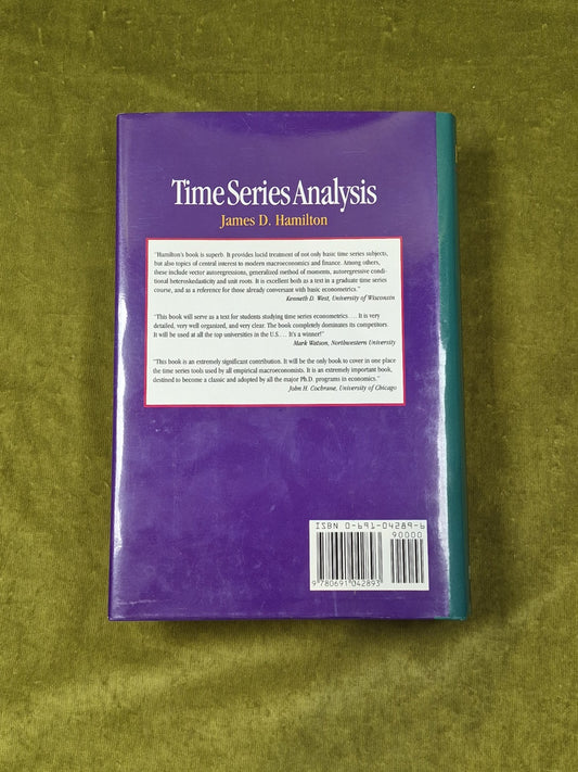 Time Series Analysis by James D. Hamilton , Princeton 1994 1st HB DJ1
