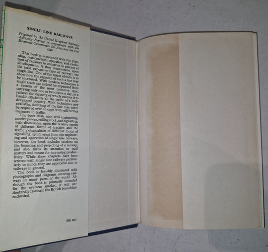 Single Line Railways, Edited By O S Nock - 1966 Hardback With Dustjacket1
