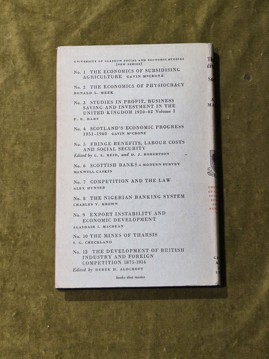 The Individual in Society : Papers on Adam Smith - A L Macfie 1st 1967 HB DJ1