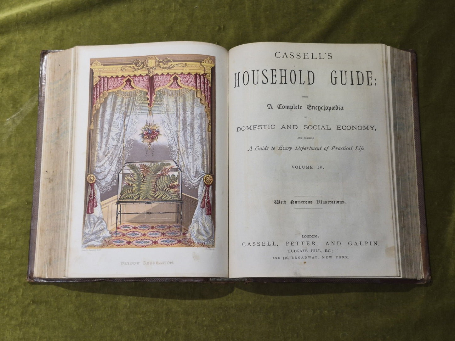 Cassell's Household Guide - 4 Volumes in 2 Half-leather early print11