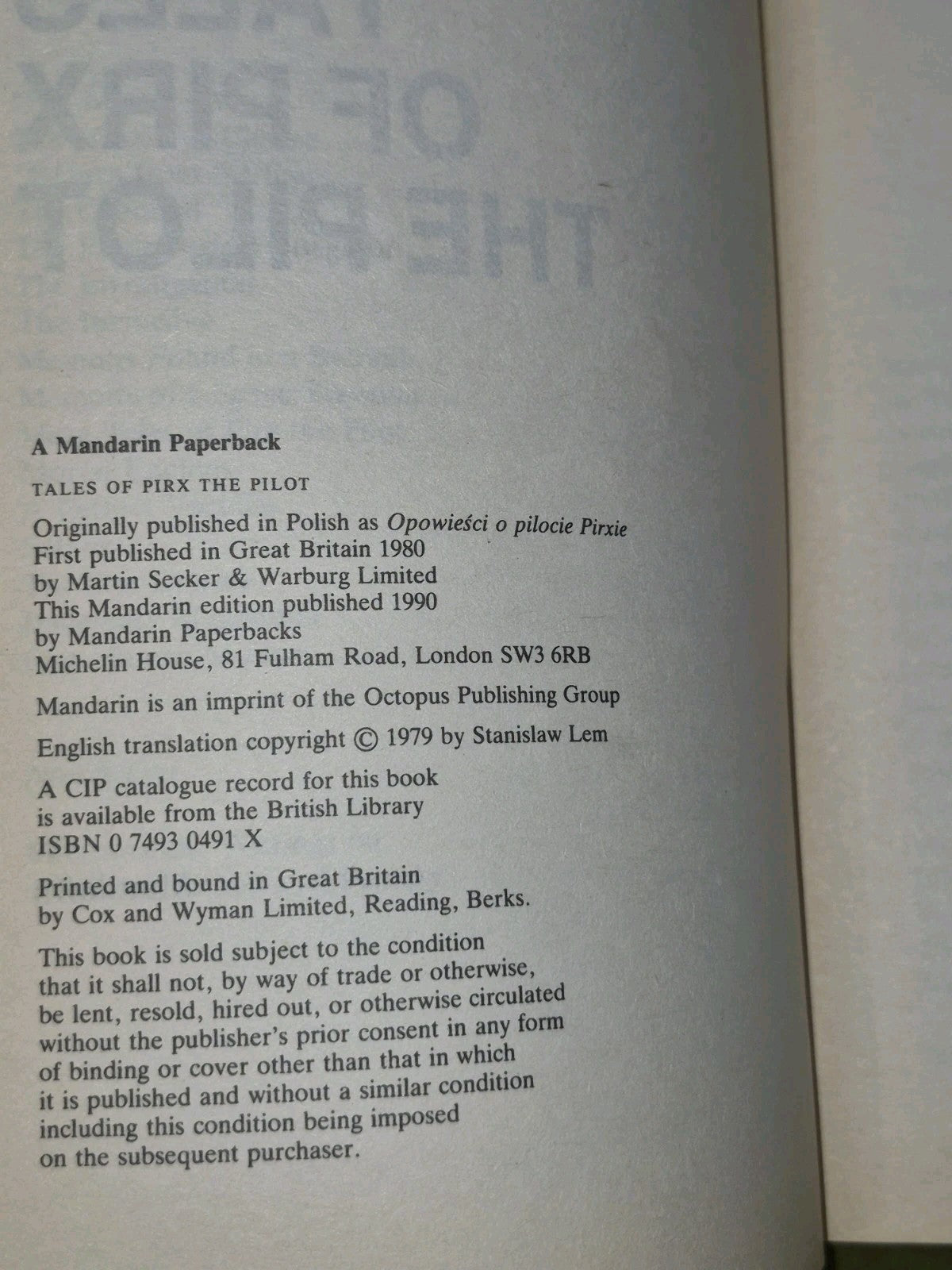 Stanislaw Lem Job Lot Pirix the Pilot Mortal Engines Imaginary Magnitude5