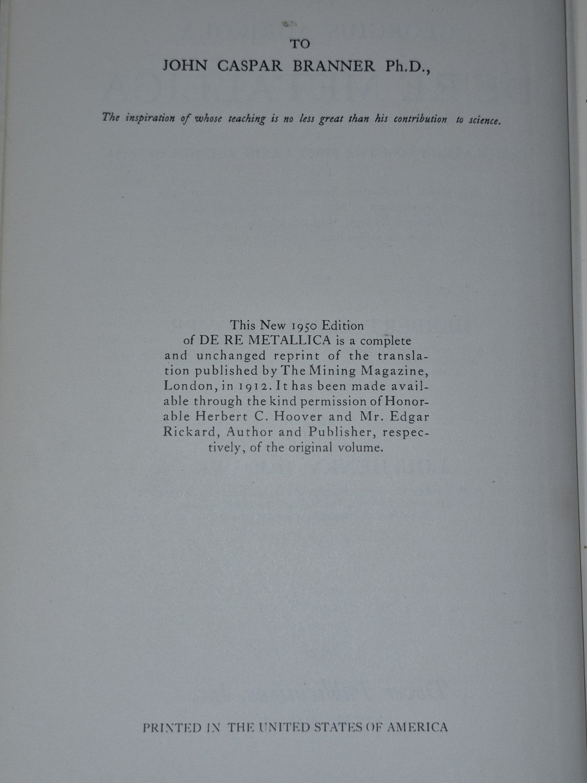 De Re Metallica (1950) Herbert Clark Hoover7