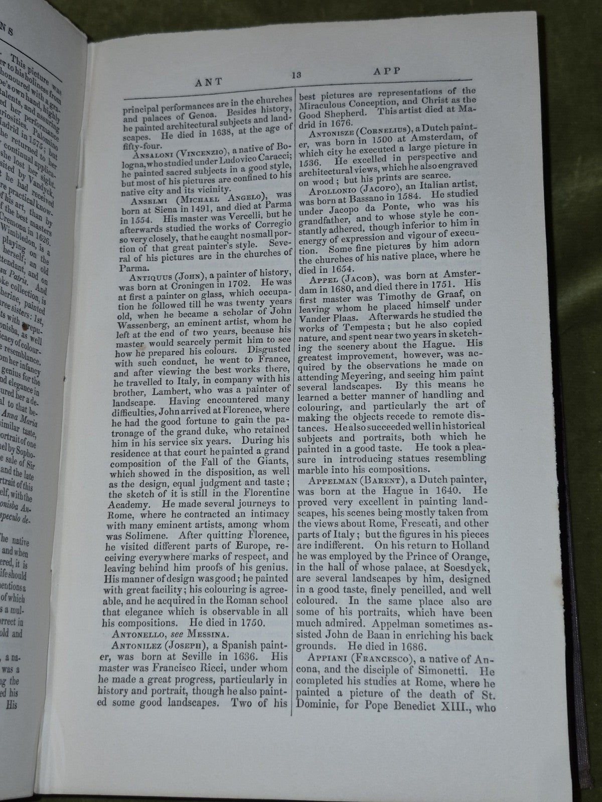 A General Dictionary of Painters New Edition Supplement Allan Cunningham 18577