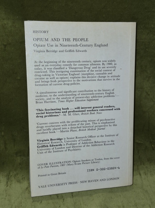 Opium and the People: Opiate use in Nineteenth Century (1987) Virginia Berridge1