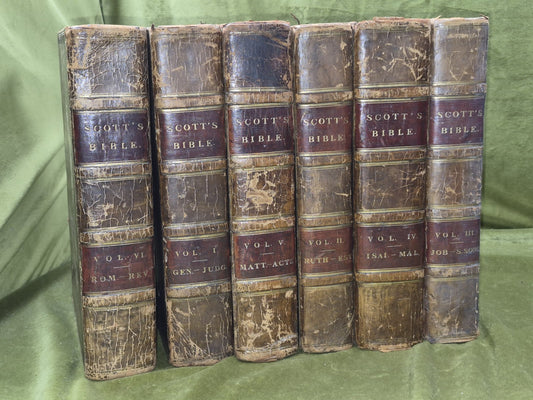 Thomas Scott's Bible Commentary Old and New Testaments 1826 Seeley 6 Volume Set1