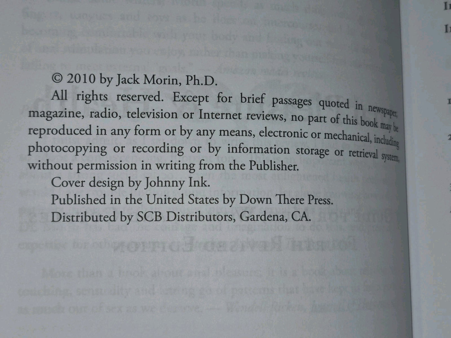 Anal Pleasure and Health Jack Morin 4th Revised Edition4