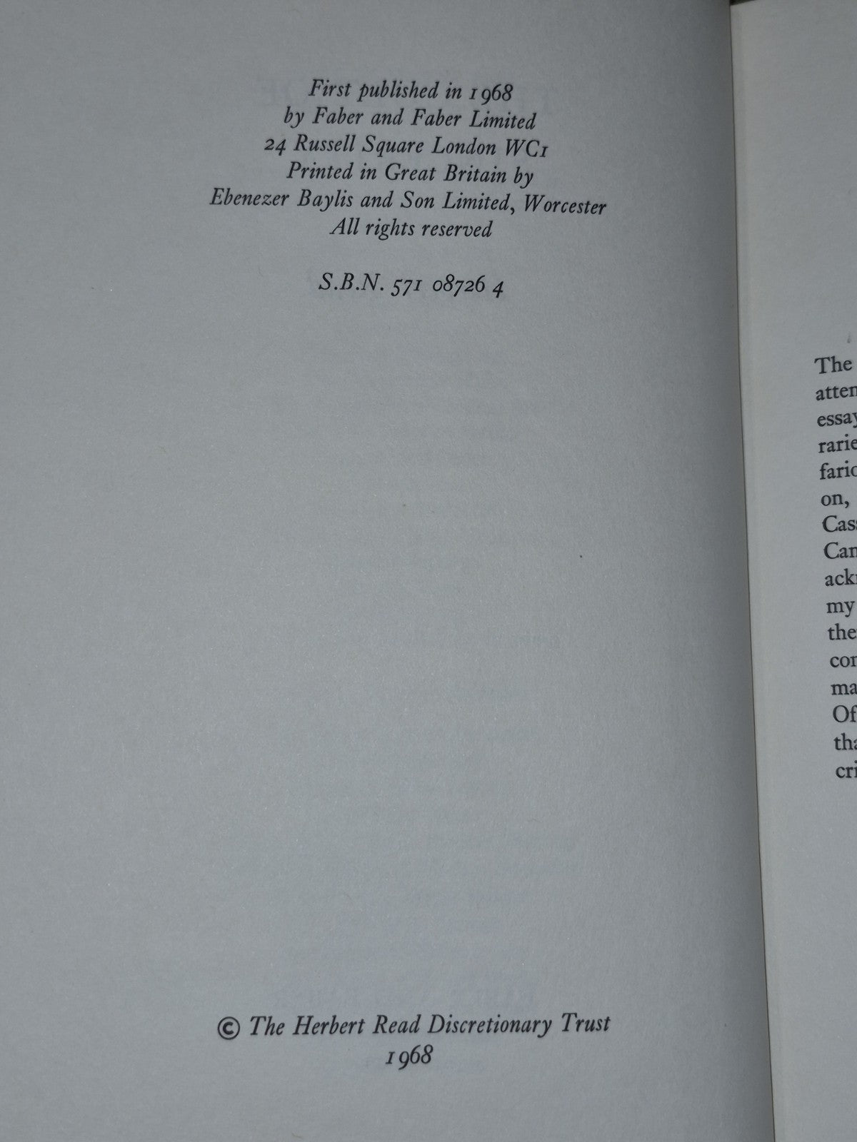Herbert Read THE CULT OF SINCERITY 1968 1st UK edition4