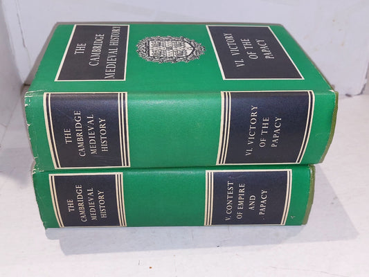 The Cambridge Medieval History Vol. 5 & 6 1964 Harback Dustjacket Papacy Victory1