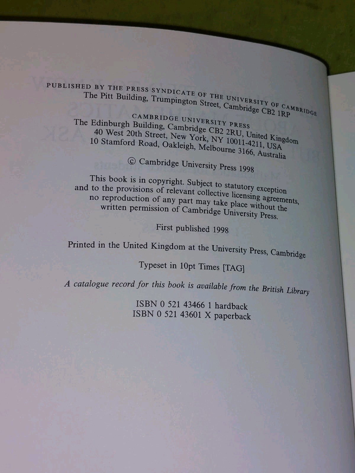 All You Wanted to Know about Mathematics Louis Lyons (1998) Complete 2 Vols.4