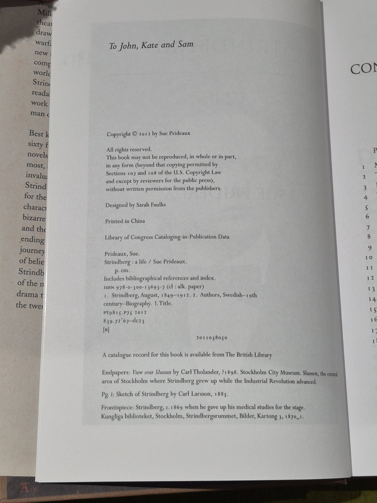 Strindberg : A Life by Sue Prideaux (2012, Hardcover, First American Edition).5