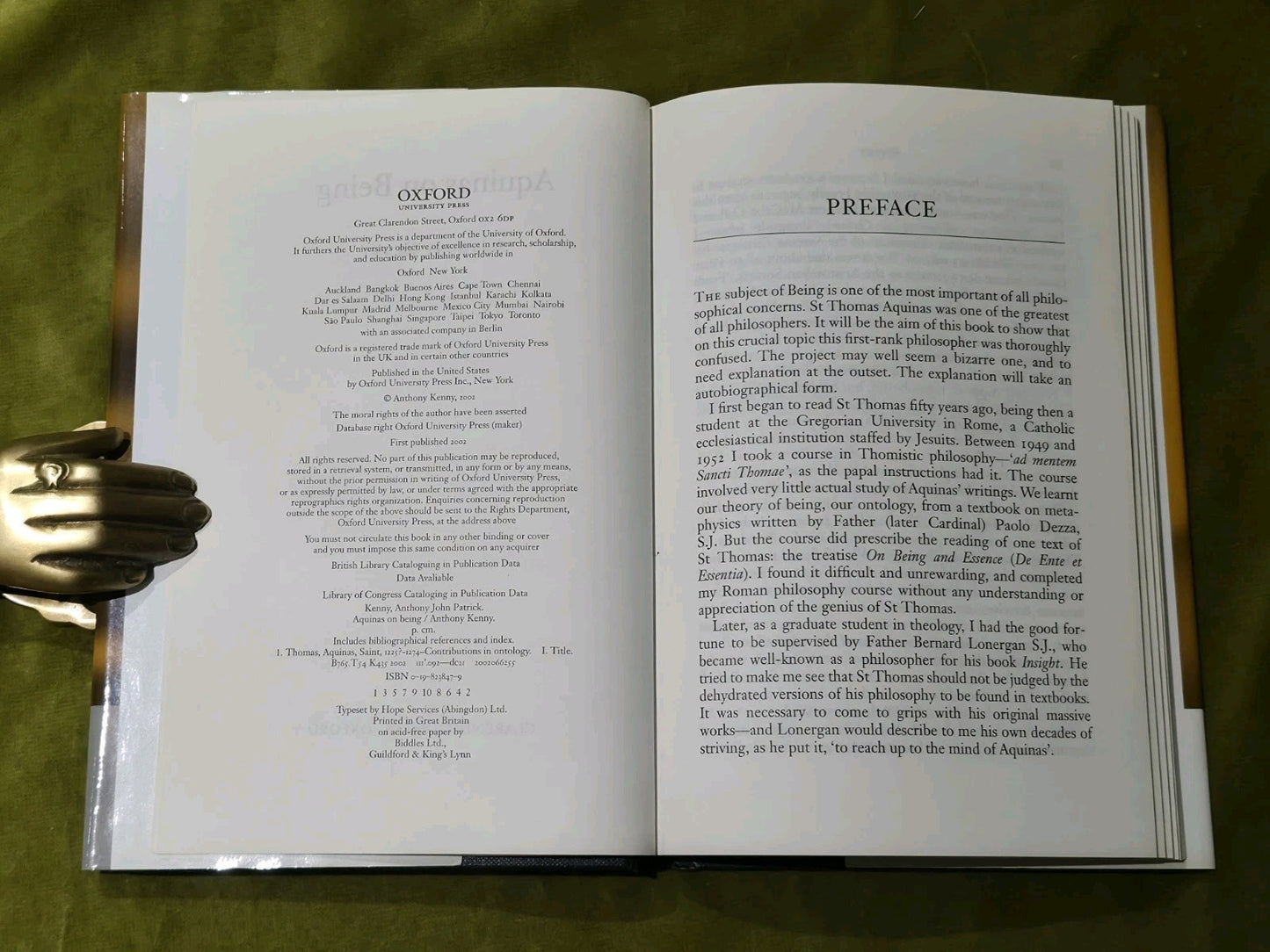 Aquinas on Being by Anthony Kenny Hardback with dust jacket3