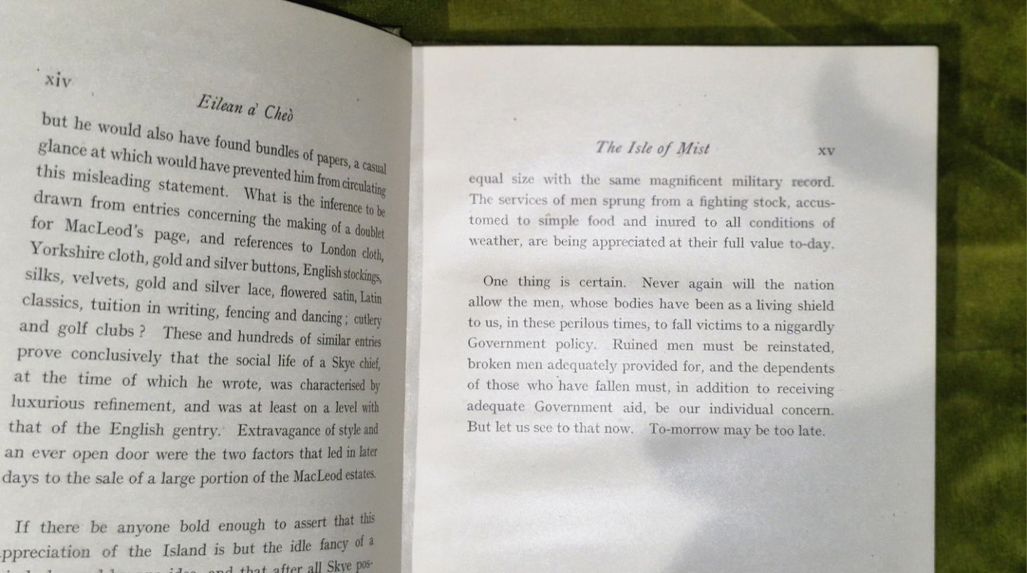 Eilean a Cheo: The Isle of Mist, Fred Macleod. 1917 First Edition Skye7