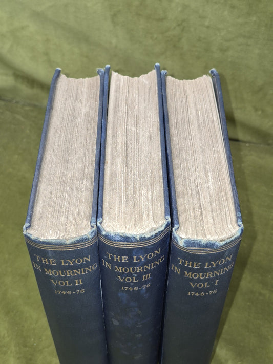 The Lyon In Mourning 1895 Complete Set Scottish History Society Edinburgh1