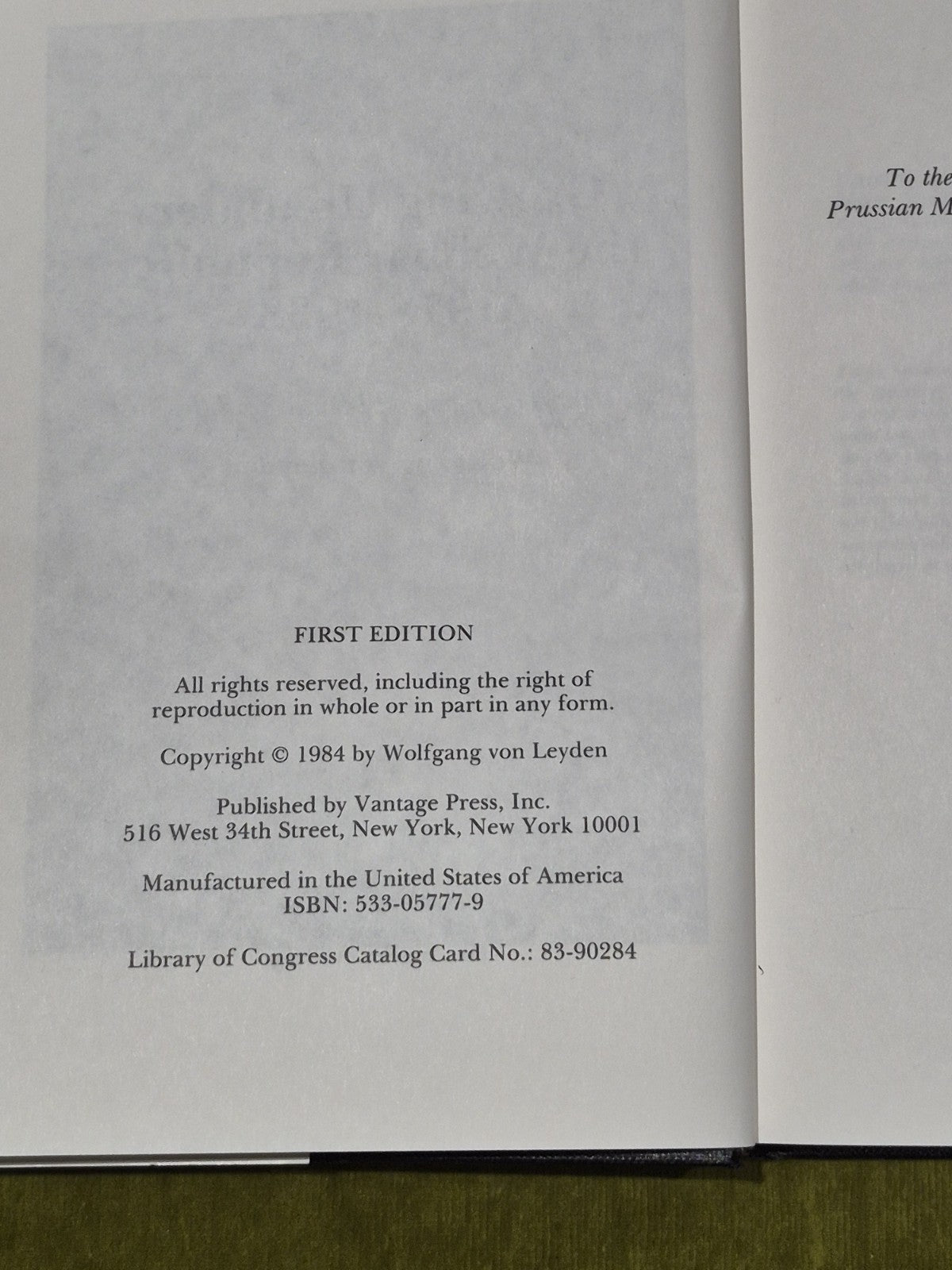 Growing up under the Weimar Republic, 1918-1933, Wolfgang Von Leyden4