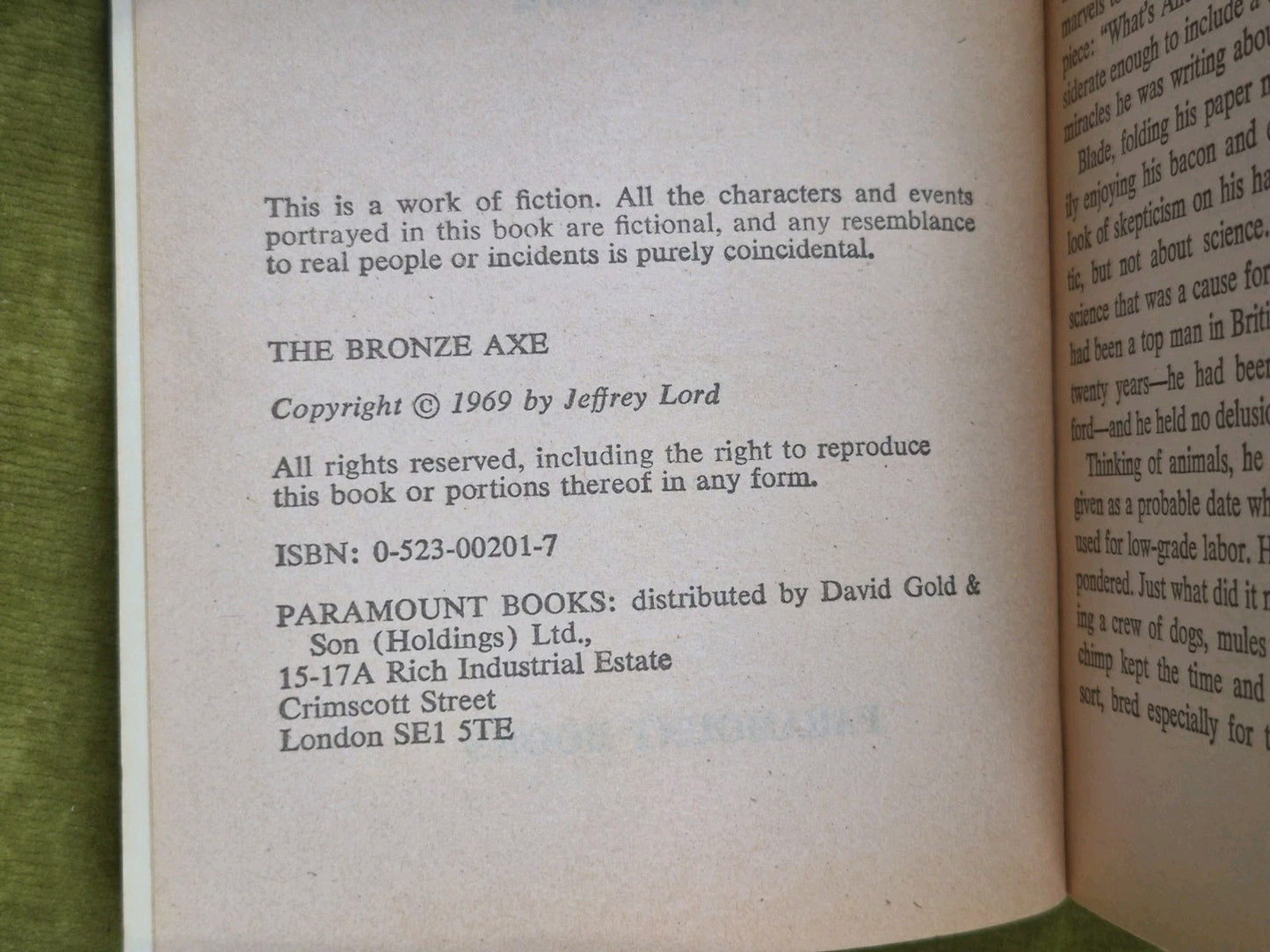 Blade Jeffrey Lord The Bronze Axe The Jade Warrior Set 1969 First Edition5