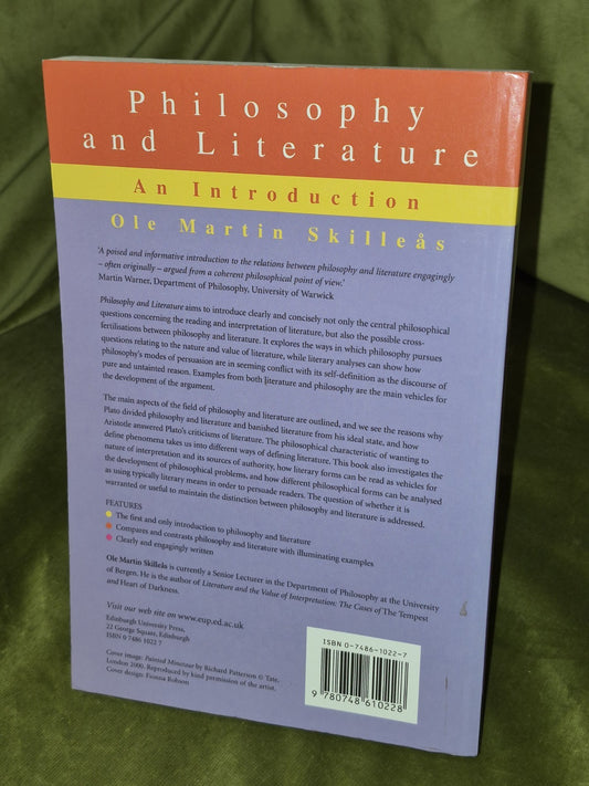 Philosophy and Literature: An Introduction (2001 paperback) Martin Skilleas1