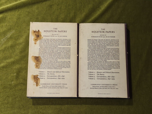 Friedrich von Holstein - Norman Rich , Cambridge Press 2 vols 1965 1st HB DJ1