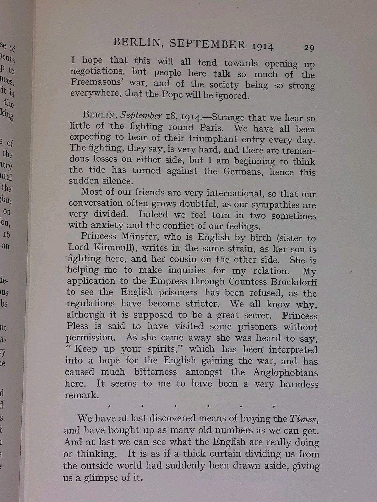 An English Wife in Berlin by Evelyn Princess Blucher, (1920) Eighth Impression4