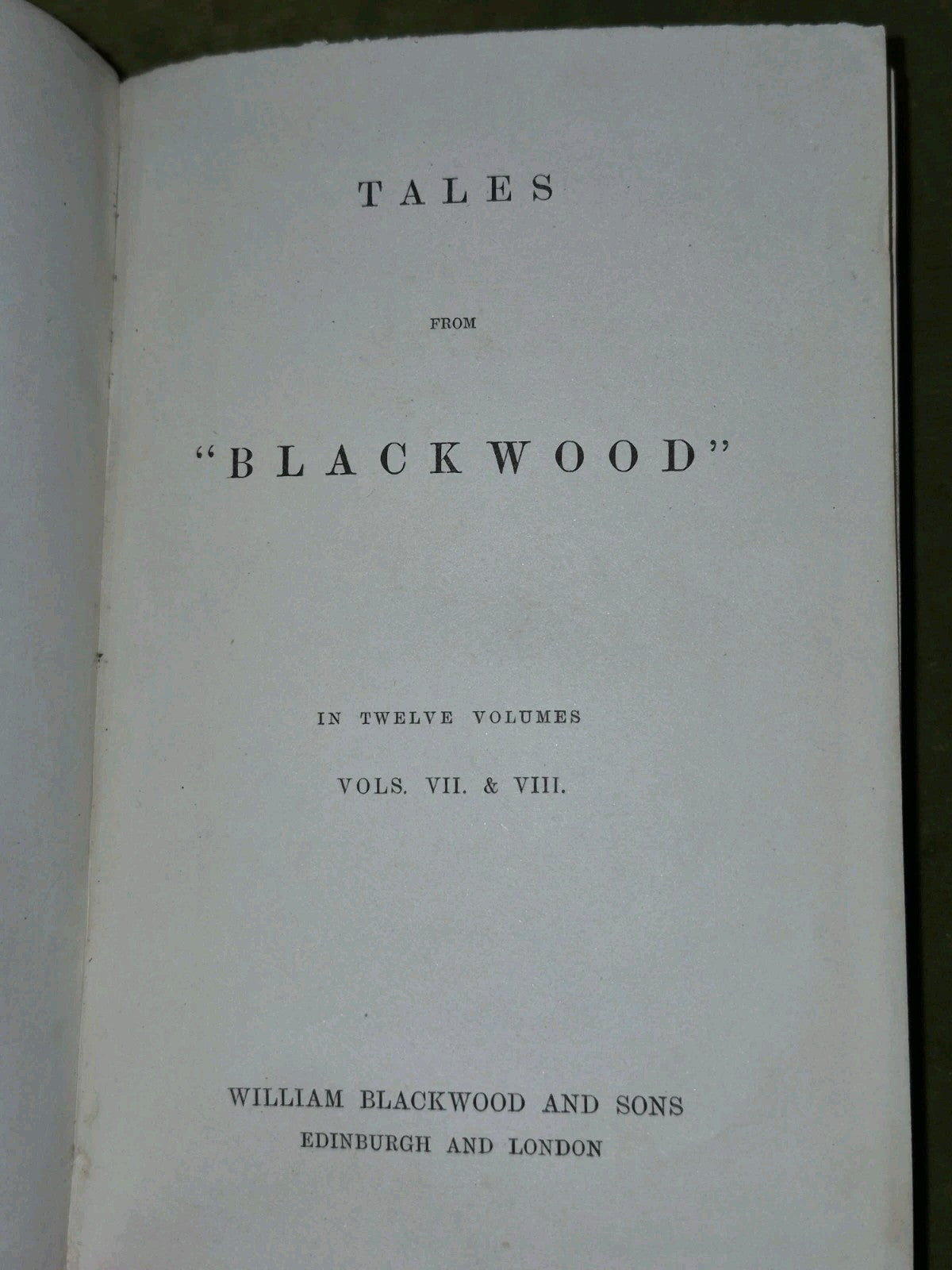 Tales From Blackwood William Edinburgh First Series Complete 12 Volumes in 6 8