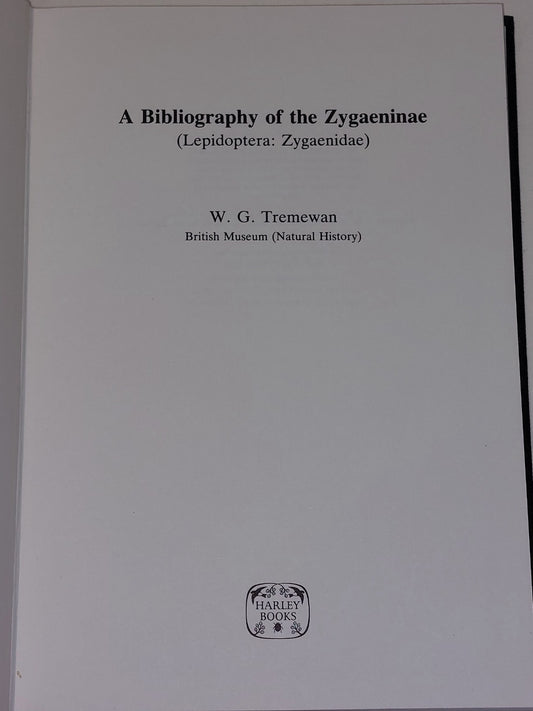 A Bibliography Of The Zygaeninae (1988) Tremewan1