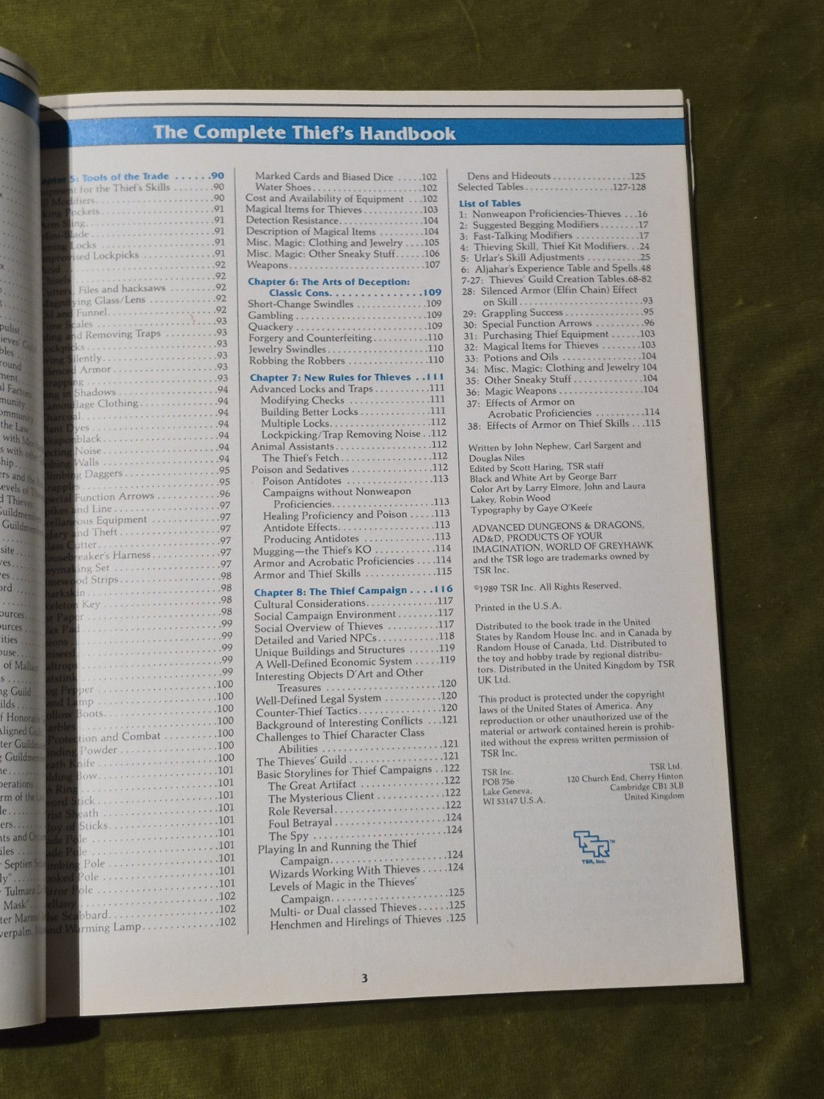 Dungeons & Dragons the Complete Thief's Handbook 2111 AD&D 2nd Edition3