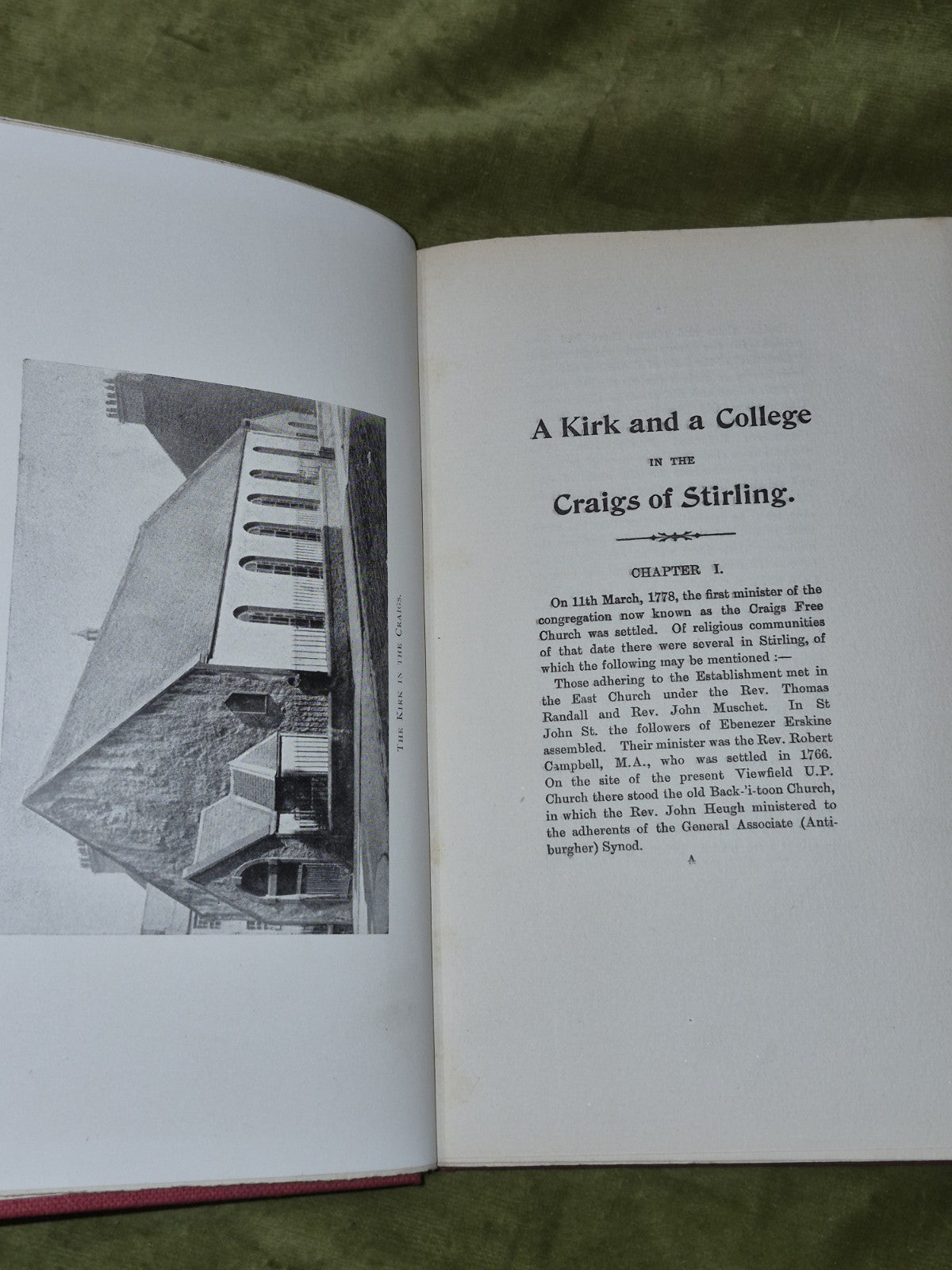 A Kirk and a College in the Craigs of Stirling by the Rev. D. D Ormond 18975