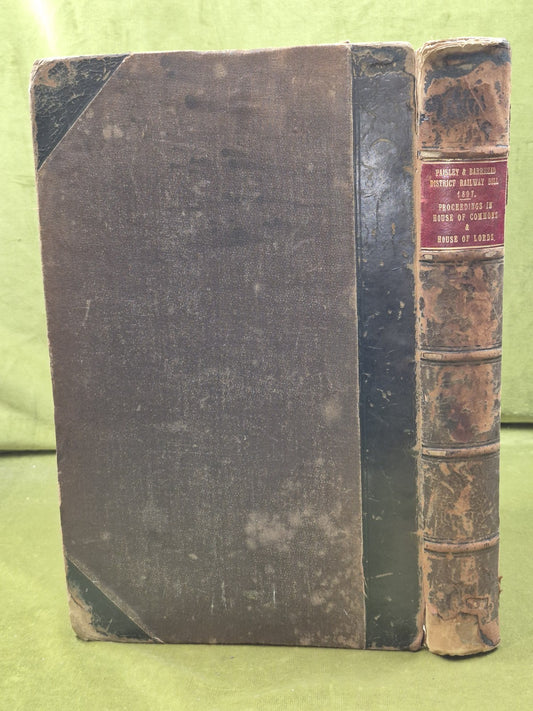 Paisley and Barrhead District Railway Bill 1897 Leather Bound House of Commons1