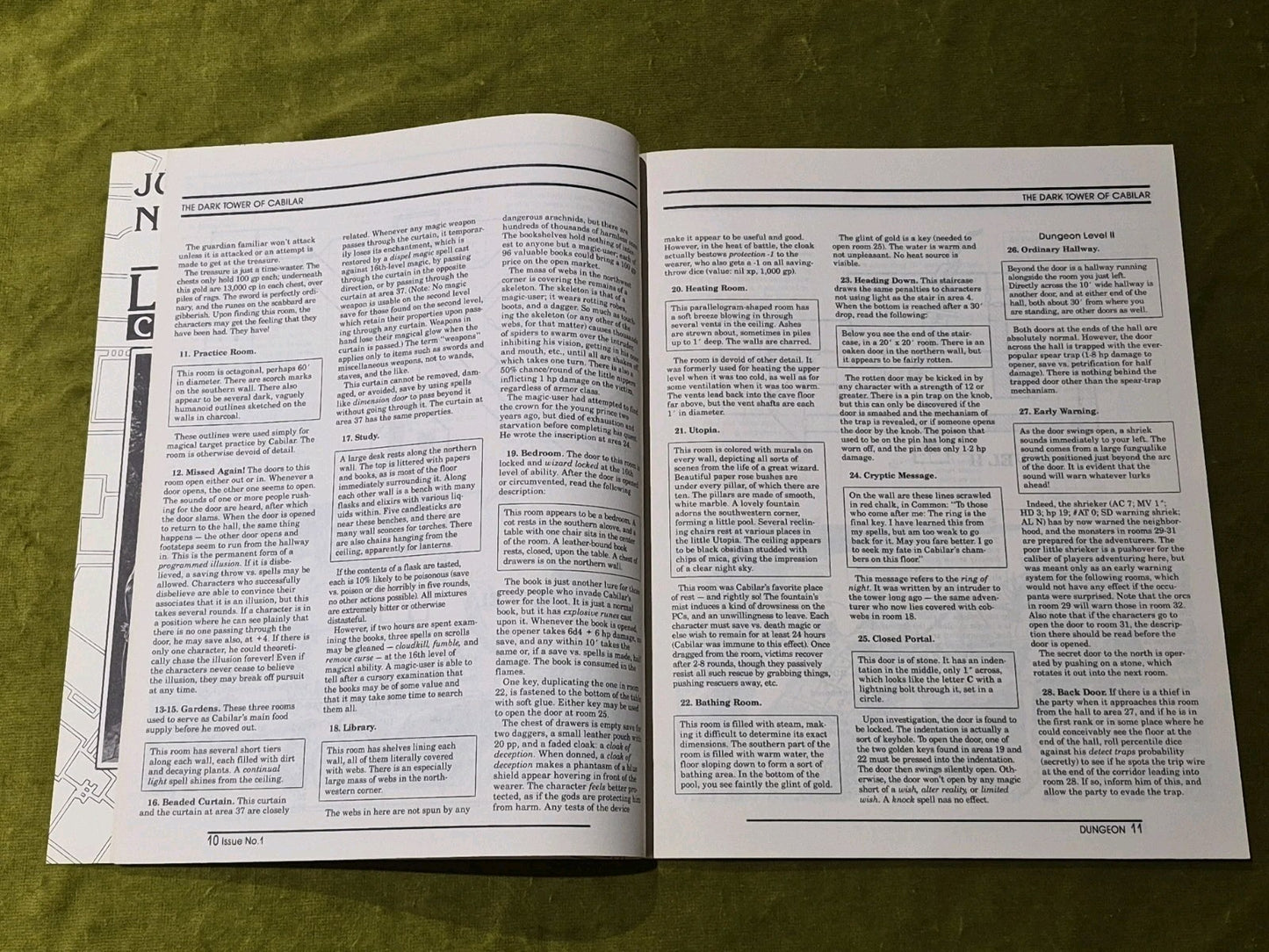 TSR Dungeon Magazine issue #1 featuring 6 adventures for AD&D3