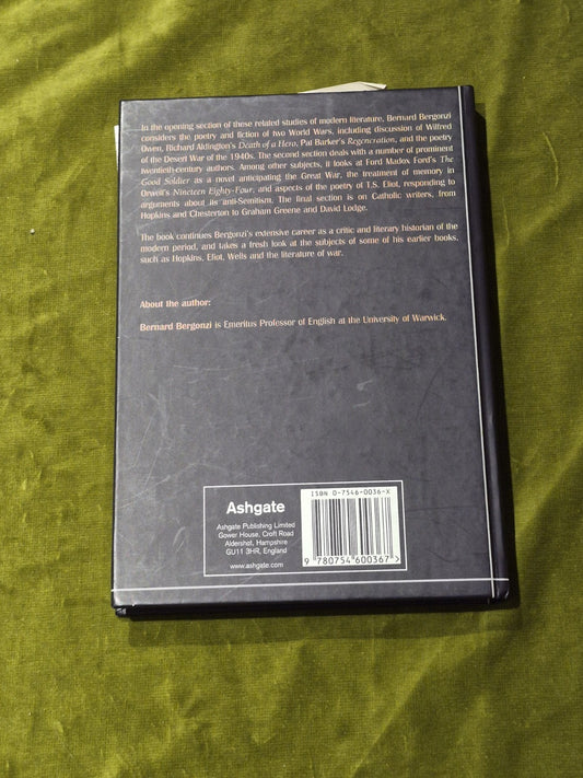 War Poets and Other Subjects, Bernard Bergonzi1