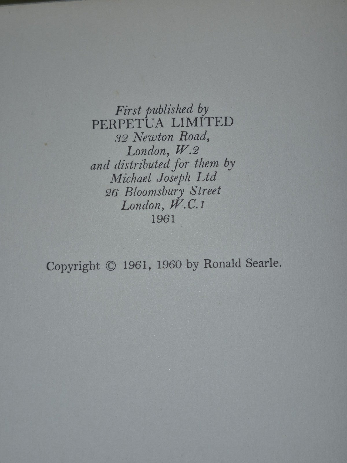 A Christmas Carol Ronald Searle Perpetua Books True First UK Edition 19616