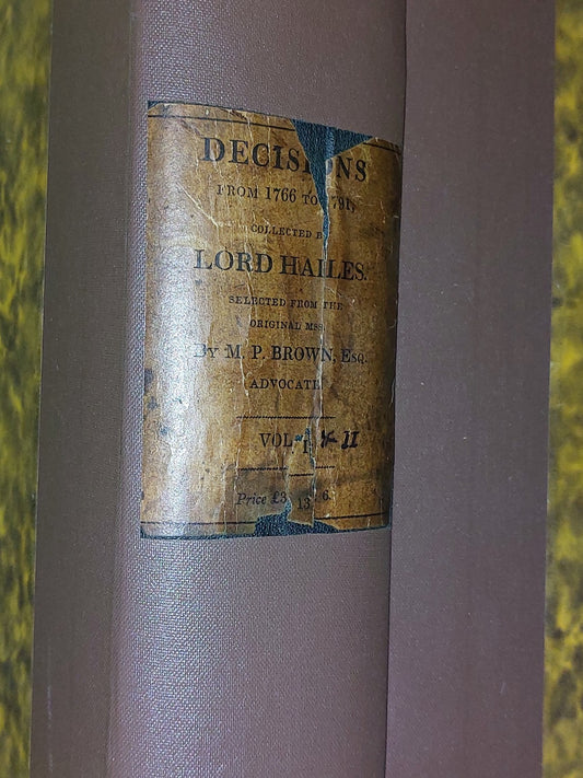 Decisions of the Lords of Council and Session from 1766 to 1791 Lord Hailes 18261