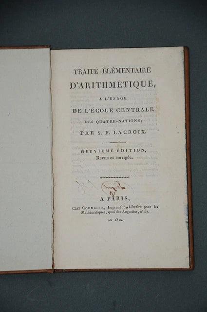 Traité Élémentaire D'arithmétique