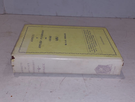 Aspects Of Applied Psychology And Crime By A A Roback (1964)1