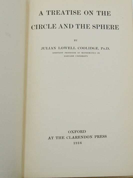 A Treatise on the Circle and the Sphere